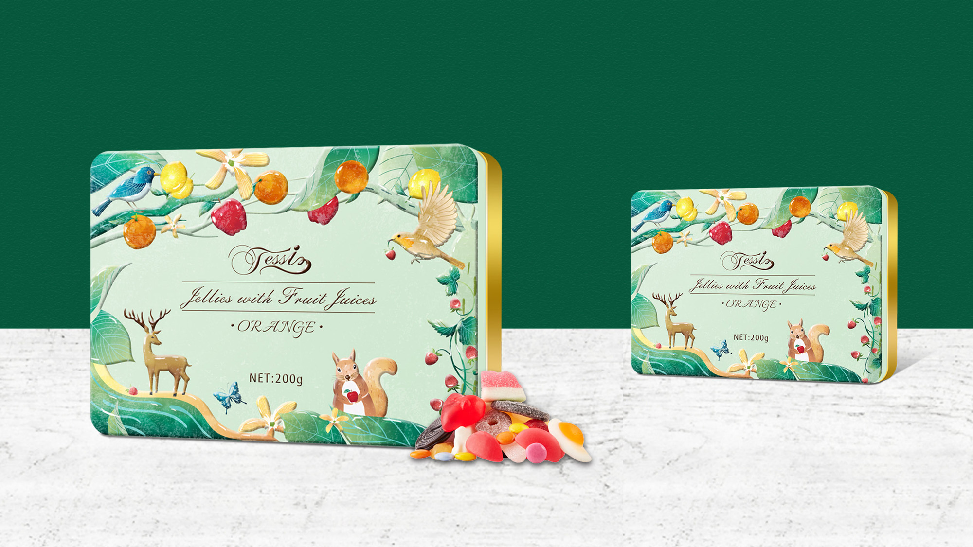 优选 平面设计,包装设计 17 1190 0 水果软糖,定位高端人群,风格国外