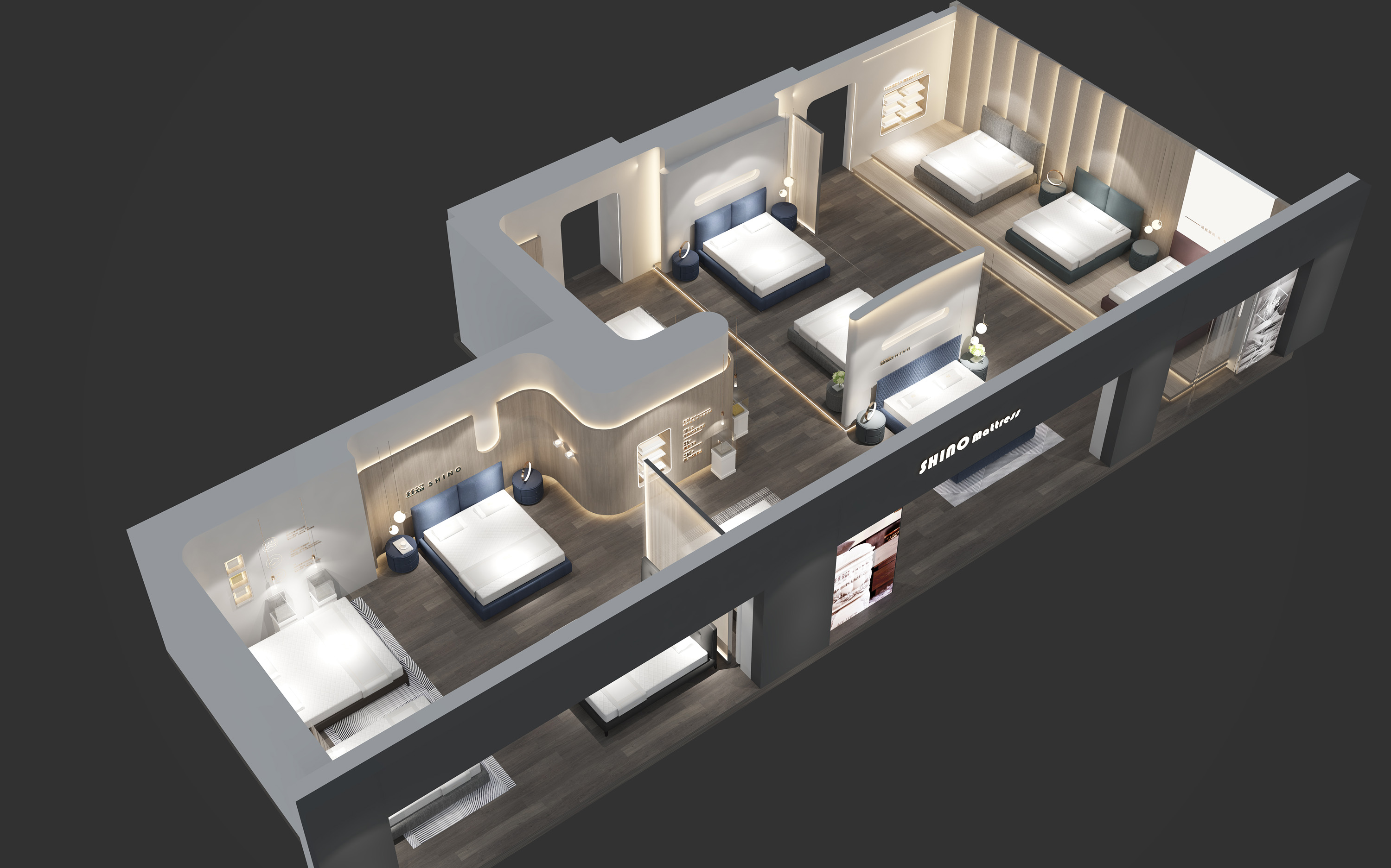 该项目位于邛崃市羊安工业园工厂展厅 本次设计面积300m05