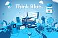 think blue