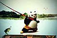 熊猫钓鱼