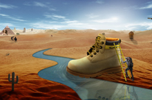 沙漠鞋子合成