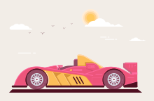 Pink car model