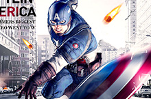 超级英雄美国队长合成海报