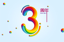 1-10周年庆彩虹数字