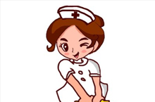 Hand drawn cartoon nurse