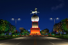 河南鹤壁市新世纪广场及鹤煤大道外墙夜景工程方案设计