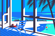 插画练习-海边假日