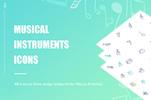 2017年 Musical Instruments Icons
