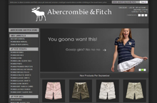 abercrombie and fitch服装网页设计