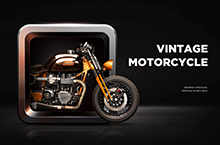 超写实Vintage motorcycle
