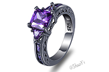 紫宝石戒指精修