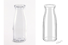 透明玻璃瓶精修