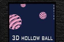 3D镂空球海报