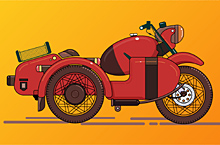 插画-临摹摩托车