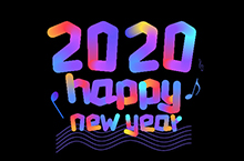 2020年新年喜庆吸晴主题字体设计