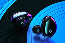 炫彩蓝牙耳机C4D模型OC渲染Octane Render电子产品海报