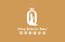 舞蹈培训机构茜茜公主logo设计