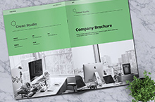 绿色企业公司商务画册素材