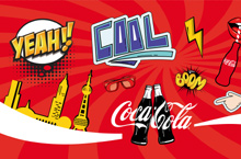 可口可乐墙面插画设计
