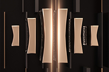 地产提案LOGO标志VI贴图主形象围墙户外导视黑金C4D立体质感