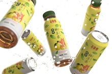 蜂蜜柚子茶 混合果汁饮料包装设计©刘益铭 原创作品