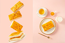 岩烧芝士酱面包-电商美食摄影
