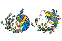 鱼与凤-吉祥物插图