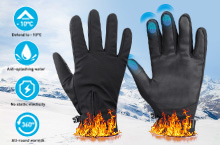 可触屏保暖皮手套-亚马逊主图设计