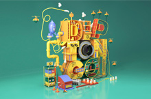 C4D三维文字设计组合场景