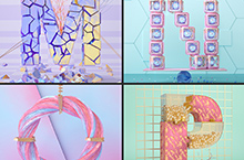 C4D字母M-P练习