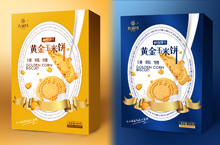 天猫食品黄金玉米饼干包装设计