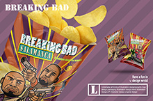 BreakingBad 系列插画、薯片包装设计