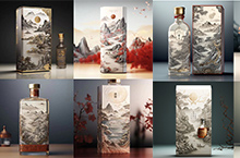 精致高端的时尚盒装酒的包装设计 /白酒包装设计 /酒瓶 器型 瓶型外观设计/礼盒包装红酒设计