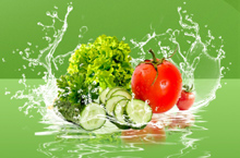现代绿色环保有机蔬菜折扣促销电商海报
