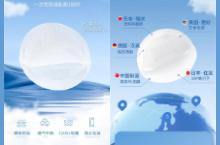 棉品防溢乳垫湿巾三维C4D电商详情页设计