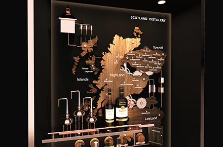 酒类背柜展示
