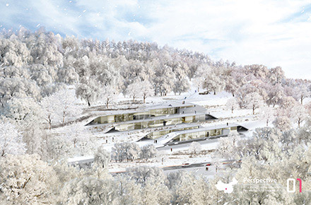 雪山游客服务中心 空间及建筑设计