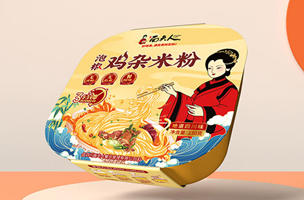 泡椒鸡杂米粉包装设计