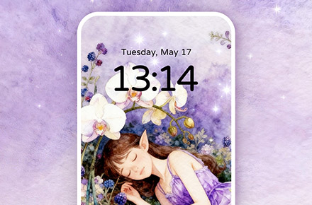 水彩花卉分壁纸