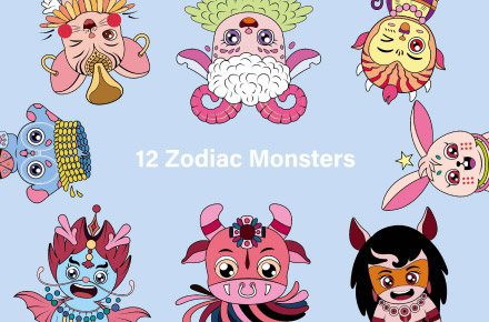 【IP吉祥物】12生肖小怪兽