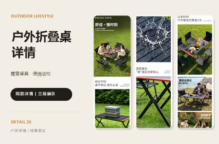 户外折叠桌电商详情页设计